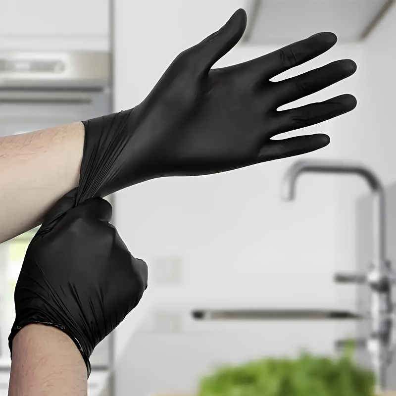 Latex Disposable Glove - Luvas pretas de lavagem xl, utensílios