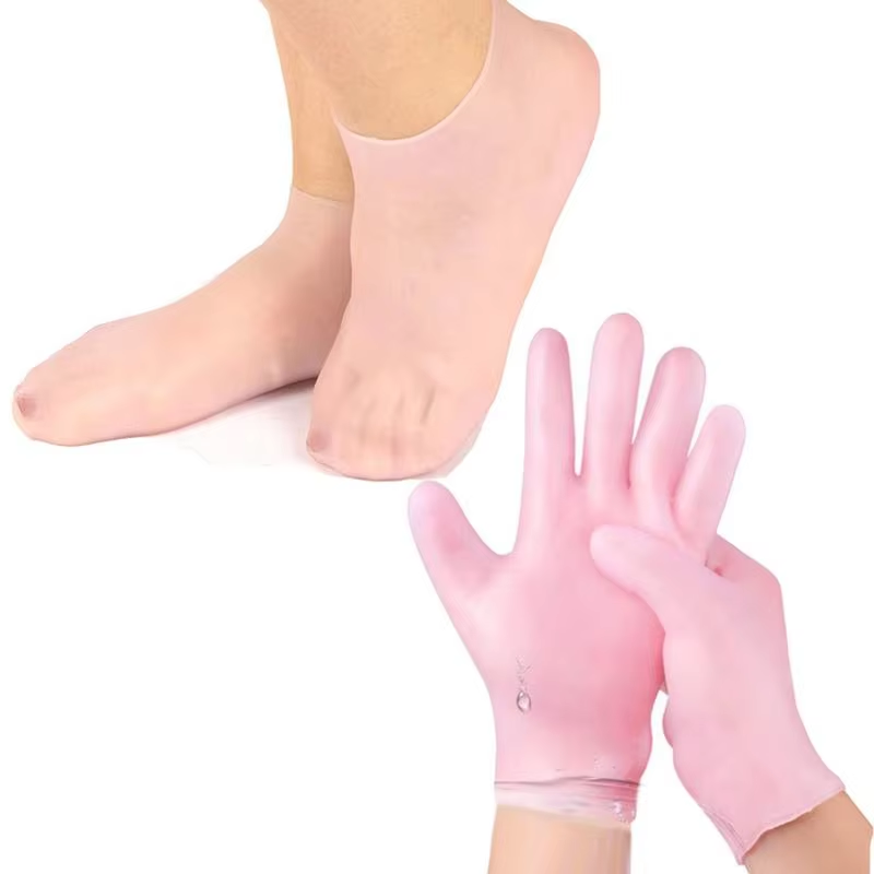 Latex Disposable Glove - 1 par de meias de silicone